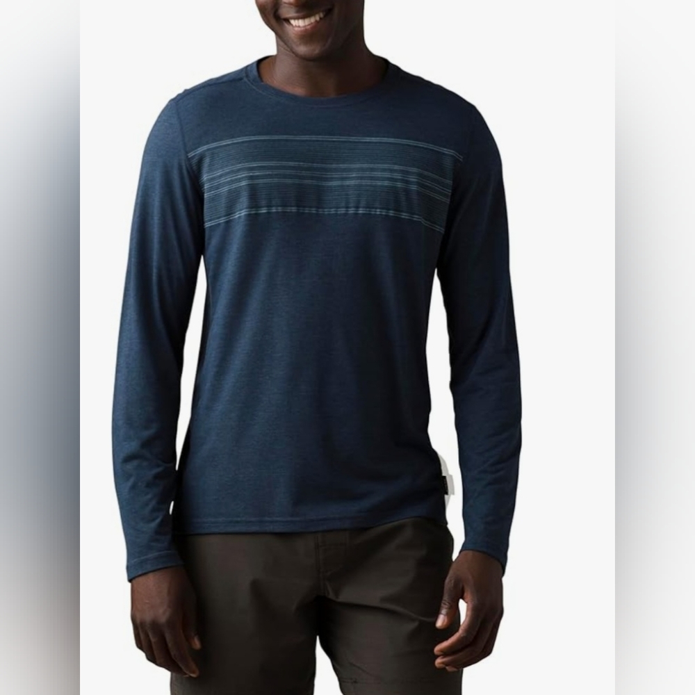 New prAna Men's Prospect Heights Graphic Long Sleeve Size Medium